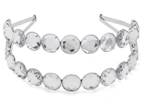 Jimmy Choo Double Row Headband — ободок с двойным рядом кристаллов, серебряный