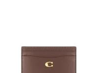 Coach кожаный картхолдер коричневый
