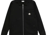 Moncler рубашка-куртка из габардина на молнии
