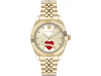 Philipp Plein Valentine 36mm — золотые часы с геометрическим циферблатом