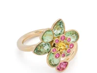 Swarovski Idyllia кольцо с цветочным декором, золотой