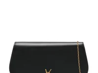 Saint Laurent Demilune wallet-on-chain — чёрный, кожа