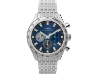 TIMEX Waterbury 41mm — часы мужские, синий циферблат, хронограф, браслет из стали