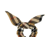 Burberry Kids резинка для волос в клетку с бантом