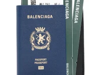 Balenciaga Passport Phone Case — чехол-кошелёк, чёрный