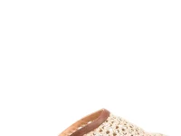 Ancient Greek Sandals The Slipper — бежевые слипоны из кожи теленка и рафии