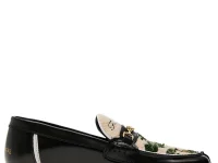 Filling Pieces Bonsai — лоферы с вышивкой, чёрные
