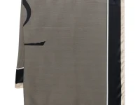 Saint Laurent Cassandre scarf — синий шёлковый шарф в полоску