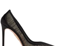 Aquazzura лодочки с сетчатым верхом на шпильке 105 мм