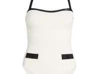 Karl Lagerfeld Kids Signature купальник белый