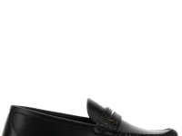 Saint Laurent лоферы Cassandre чёрные кожаные