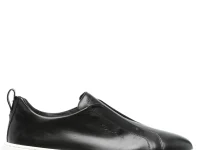 Santoni кожаные слипоны чёрные