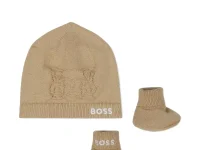 BOSS Шапка и пинетки с вышивкой, сет