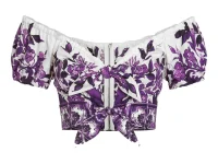 Dolce & Gabbana блуза Majolica белая с открытыми плечами