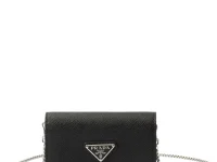Prada Кошелёк-картхолдер Saffiano кожа чёрный