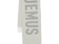Jacquemus шарф с бахромой и логотипом