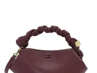 Ganni Mini Bou Twisted-Handle — сумка через плечо, красный
