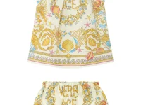 Versace платье с принтом Underwater Barocco и шароварами