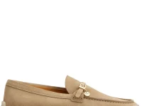 Tod's лоферы замшевые с пряжкой