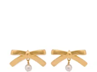 Moschino серьги-подвески с бантом и жемчужными элементами