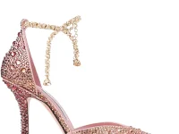 Jimmy Choo Stevie 100mm — лодочки с кристаллами, розовый