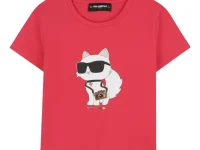 Karl Lagerfeld Kids футболка Choupette-print