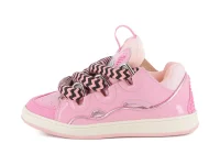 Lanvin Enfant кроссовки на платформе кожаные розовые