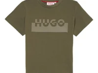 HUGO футболка с коротким рукавом для мальчиков, зелёная