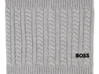 BOSS Шарф-манишка вязаный детский серый