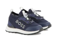 BOSS кроссовки вязаные детские синие