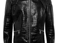Philipp Plein байкерская куртка с тиснением под крокодила