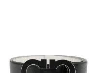 Ferragamo Gancini reversible belt — чёрный кожаный ремень с пряжкой