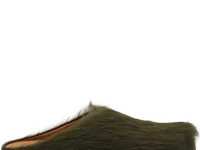 Marni Fussbett Mules — сабо из телячьей кожи и пони-кожи, зелёные