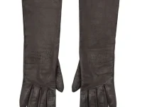 MM6 Maison Margiela перчатки из лакированной кожи ягнёнка средней длины