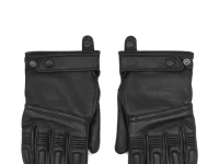 MM6 Maison Margiela кожаные перчатки чёрные