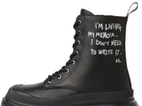 Karl Lagerfeld Jeans мартинсы с граффити-принтом на шнуровке