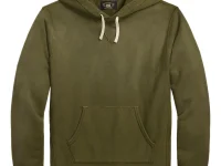 Ralph Lauren RRL хлопковое худи с кенгуру-карманом, зелёный