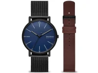 Skagen Часы круглые 40 мм синий циферблат