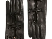 Valentino Перчатки кожаные с бантом