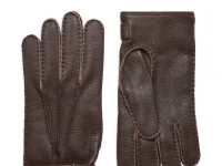 Zegna перчатки из кожи пекари