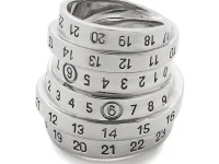 MM6 Maison Margiela Numeric Ring — кольцо серебряного цвета