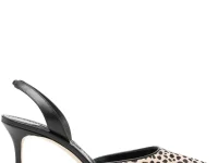 Manolo Blahnik лодочки Carolyne с леопардовым принтом