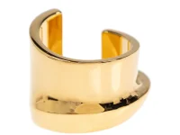 Jacquemus Curved Brass Ring — кольцо из полированной латуни