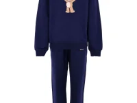 Moschino Kids Teddy-Print Tracksuit — синий спортивный костюм с мишкой