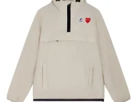 Comme Des Garçons Play × K-Way плащ с молнией до середины и сердцем