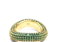 Izabel Display Beyond Ring — кольцо с паве из кубических цирконов, зелёный