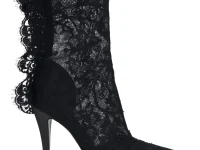 Alexander McQueen Ботильоны на шпильке с кружевной отделкой