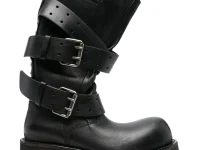 Balenciaga Venom ботинки из телячьей кожи с ремнями-пряжками