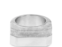 Rick Owens Double Crystal Hollywood кольцо серебряное