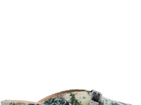 Ganni Tapestry Kitten Heeled Mules — зелёный